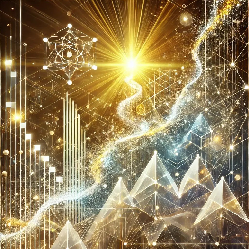 DALL·E 2024-12-03 10.25.08 - A futuristic depiction of Zeniths integration of performance science with consciousness engineering. The image features gold and white crystalline ge